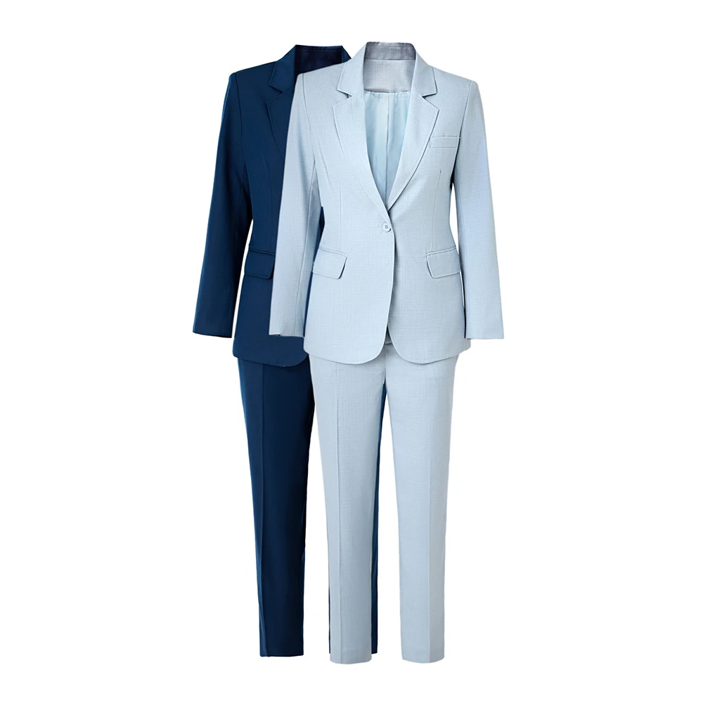 Stile russo Design minimalista bottone singolo primavera autunno donna abiti di qualità formale due pezzi Blazer Pants set