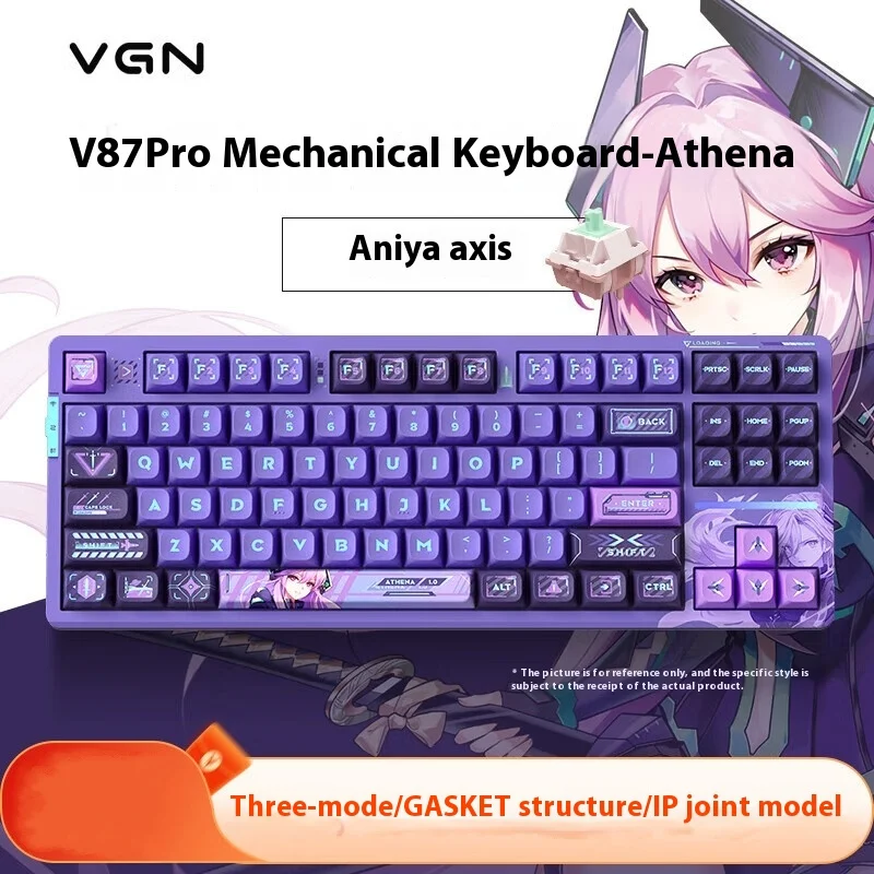 

VGN V87 Pro Wired/Wireless/Bluetooth three-mode custom mechanical keyboard gasket structure full key hot swap e-sports Office