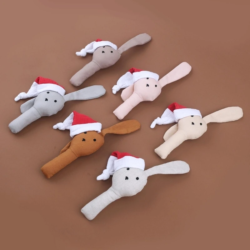 Y1UB Handmade Rattles Educational Toy for Kids Crib Mobile Hand Baby Accessories Infant Plush for Doll Baby Christmas Gi