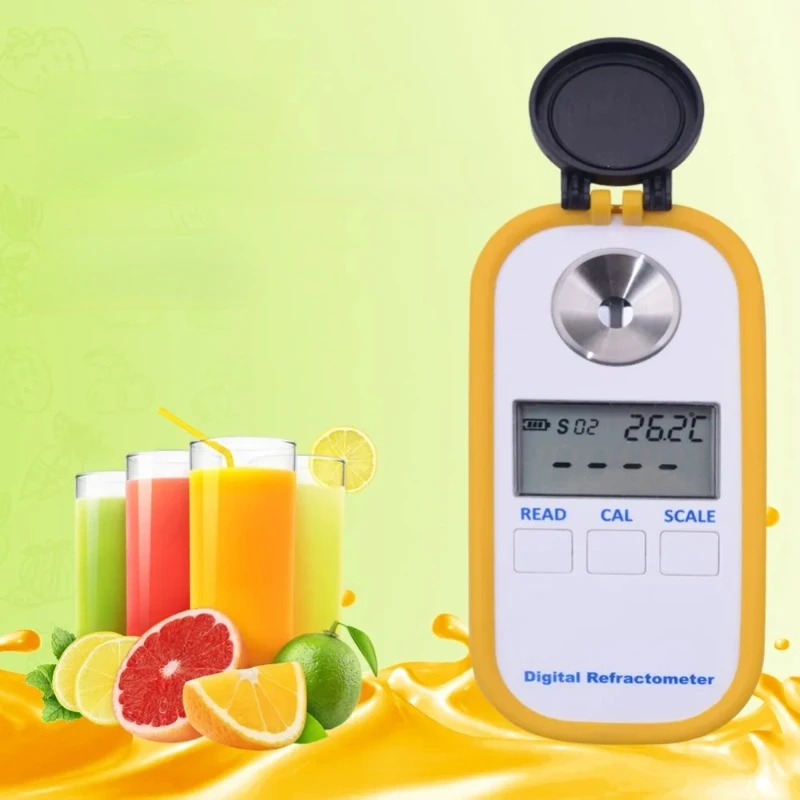 2019 hot 100% Digital Brix Refractive Index Refractometer 0-90% Brix For Sugar In Wine Concentration Of La Noodle