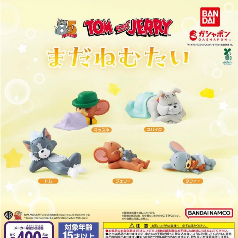 

Bandai Tom and Jerry Спящая мини-фигурка Gashapon 5 шт. аниме мультяшная фигурка Коллекционное украшение подарок для фанатов коллекционеров