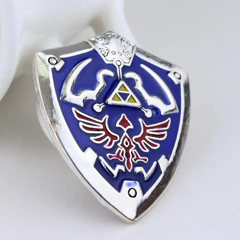 Zeldas Hylian Shield Pins Brooch Majora\'s Mask Spiritual Stones Master Sword Badge Brooches Lapel Pin Jeans Shirt Bag Jewelry