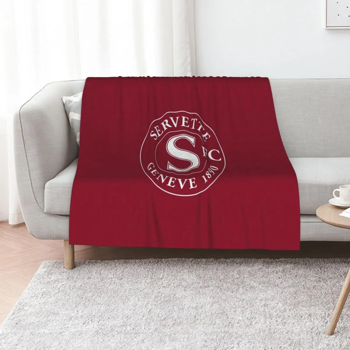 Cobertor Servette Geneve 1890, resistente a manchas, aconchegante e quente