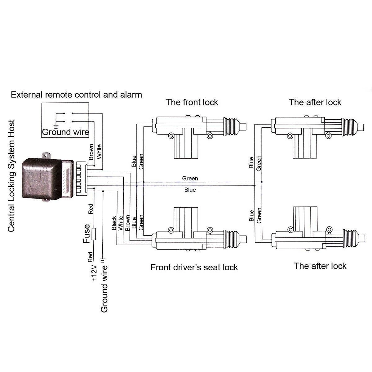 Sistema de Control remoto de bloqueo Central de 4 puertas Universal, Kit de sistema de entrada sin llave de coche con actuador para vehículos de 12V