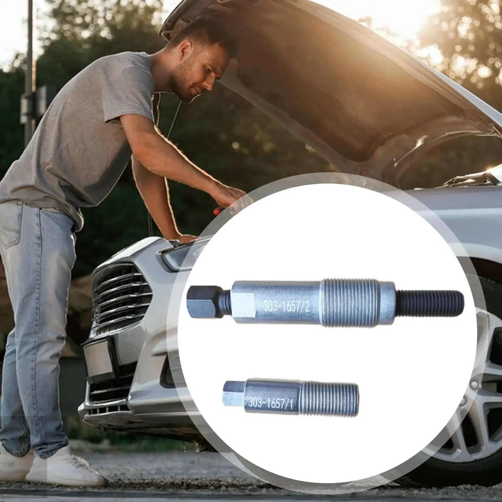 Engine Vibration Damper Pulley Remover Professional Tool Kit for Ford Ranger 2.0tdci Pulley Removal Automotive Accessory