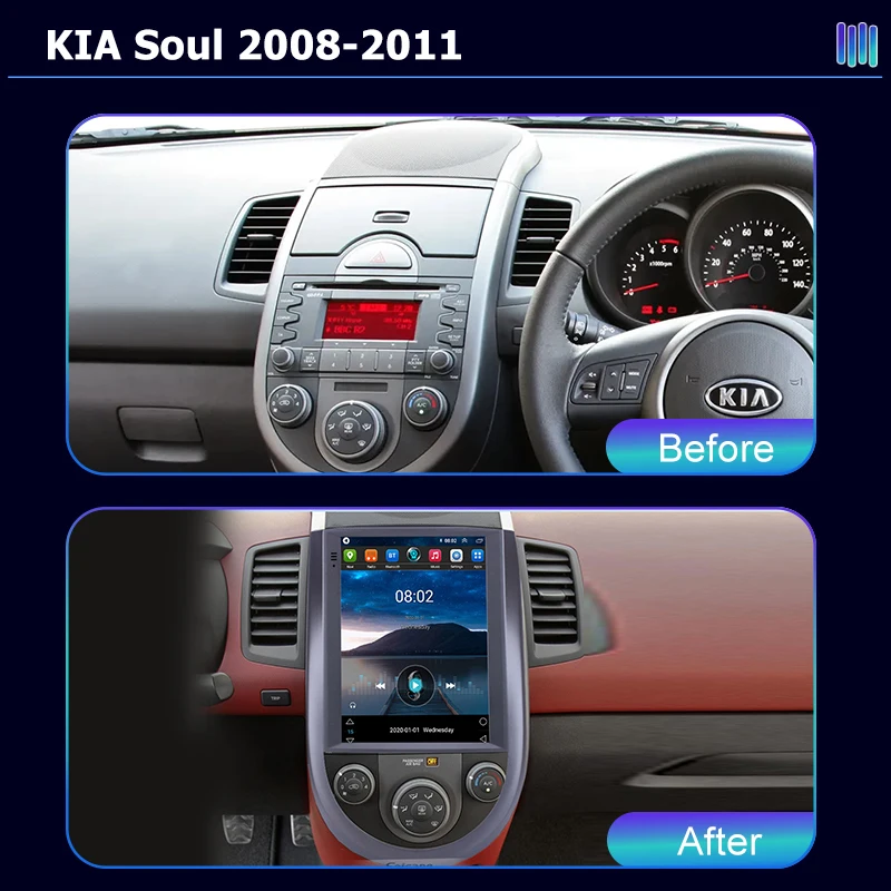 AI VOICE Android Car Radio Multimedia player for KIA Soul 2008 2011 stereo GPS Navigation Stereo Screen Video Tape Recorder