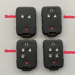 Silicone Car Key Case Cover For Chevrolet Colorado Silverado 1500 2500HD 3500HD GMC Yukon Sierra Canyon Remote Key Protecor