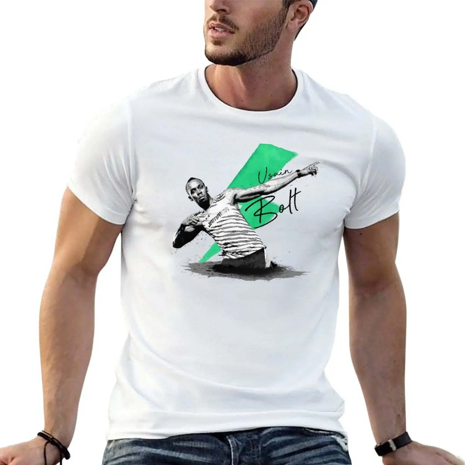 

Usain Bolt T-Shirt man t shirt designer t shirts cotton 100% t shirts with prints T-shirt