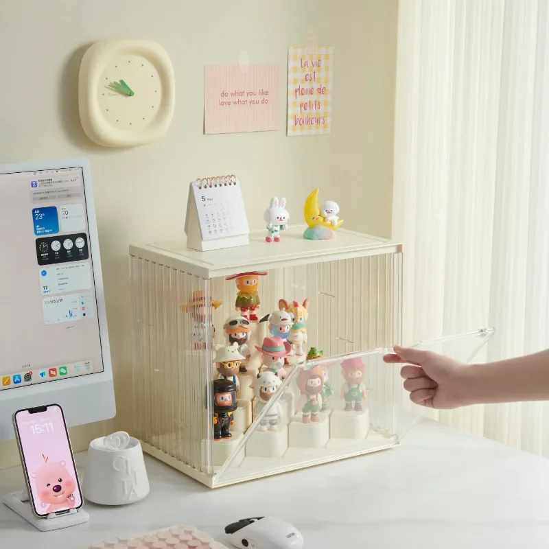 

Household Blind Storage Display Rack Dustproof Transparent Magnetic Suction Figurine Display Box Bubble Mart Storage Box