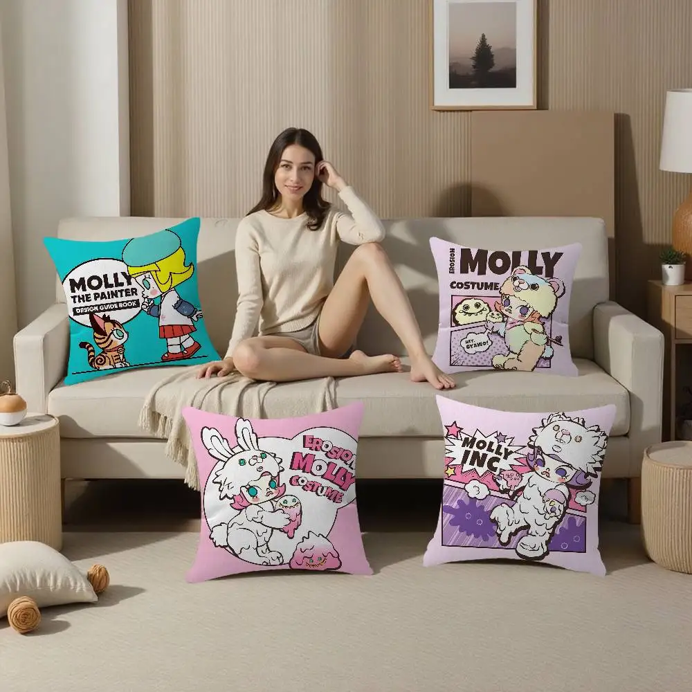 Anime M-Mart-S M-Molly-S Cushion Cover Inches Farmhouse Decor Home Throw Pillow Covers For Couch Decorations