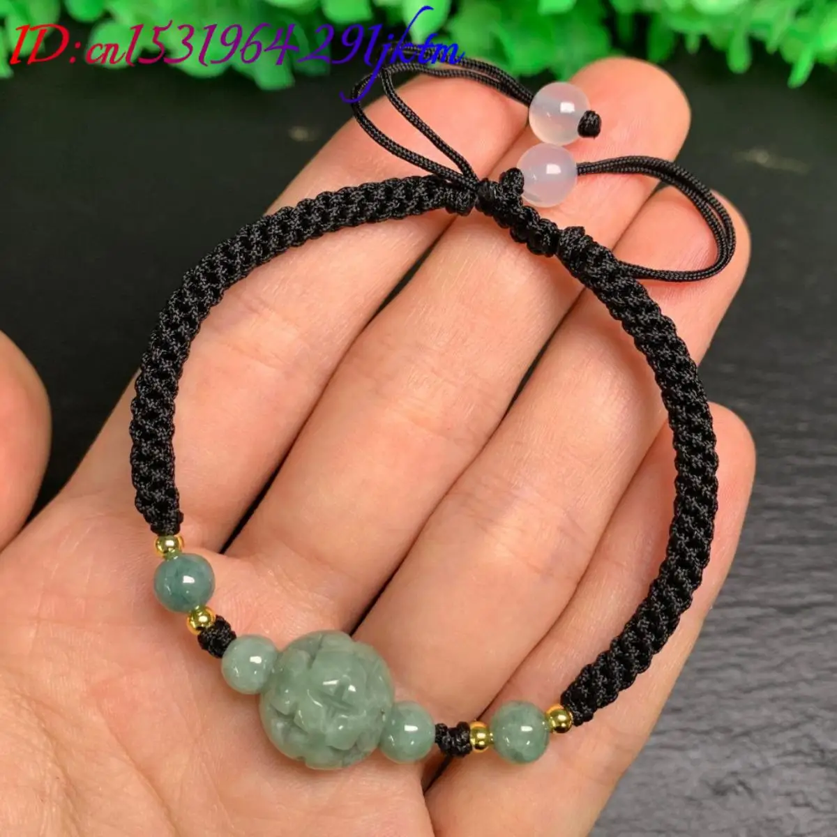 A Myanmar Jadeite Carve Bead Bracelet Natural Burmese Jade Real Jewelry Stone Charm Amulet Bangle Gifts for Women Talismans view 5