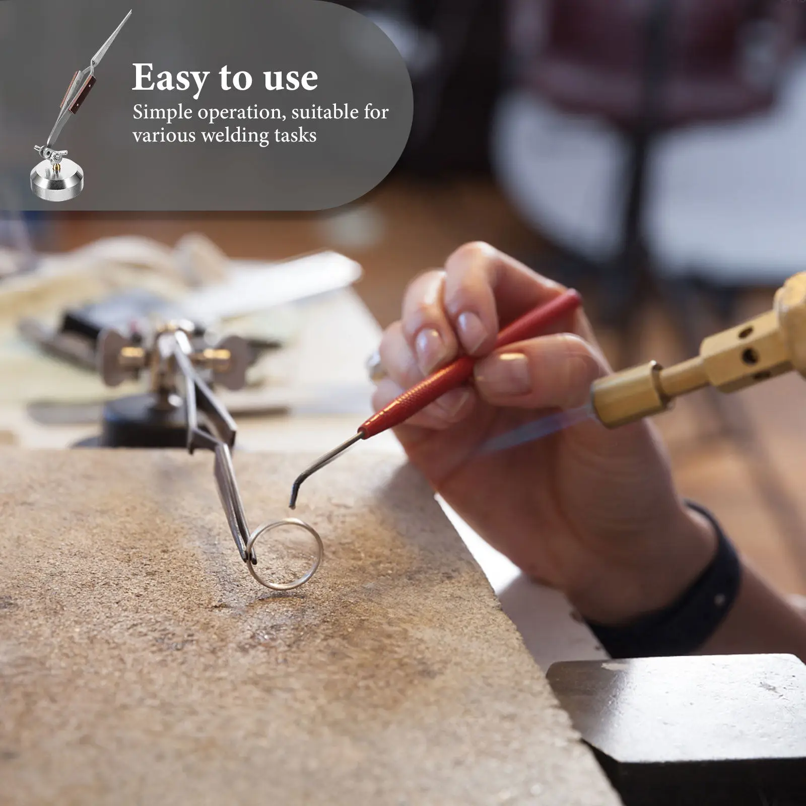 

Настольный многофункциональный пинцет-держатель для точной пайки и изготовления ювелирных изделий с прочным зажимом и нескользящей основой