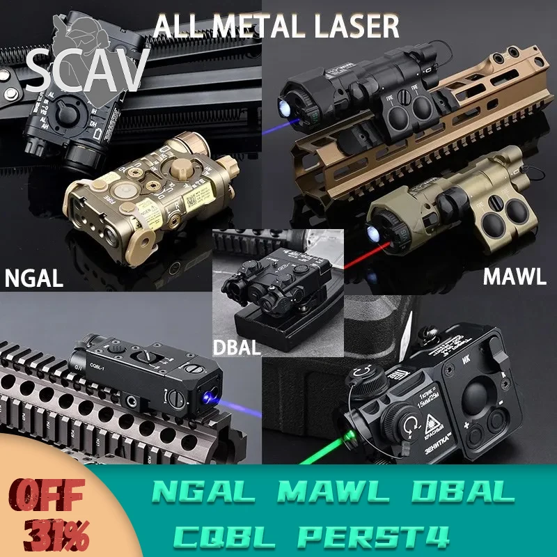 

Tactical NGAL MAWL DBAL CQBL PERST4 Full Series Hunting Laser Red Green Blue Laser Pointer IR Sight Airsoft Weapon Accessory