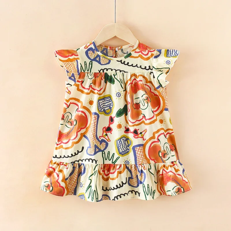 Girl Dresses100% Cotton Children's Clothing Summer Kids Clothes Girls Party Princess Fashion Outfit Girl Dresses100% Cotton Children's Clothing Summer Kids Clothes Girls Party Princess Fashion Outfit