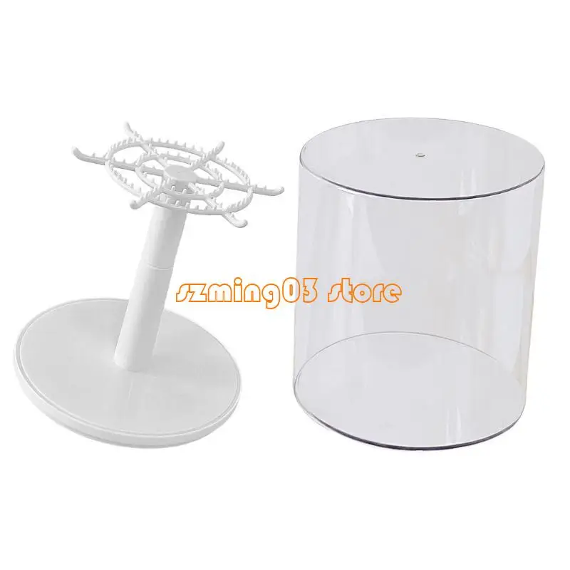 

H9EC Handmade Doll Display Stand Holder with Dust Proof Design Enhances Any Space with Its Elegant Aesthetic