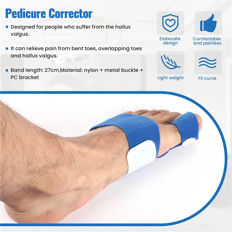 -MEOF 2 pezzi separatore dell'alluce alluce valgo ortopedico osso dito pedicure correttore stecca correzione borsite pollice cura del piede per