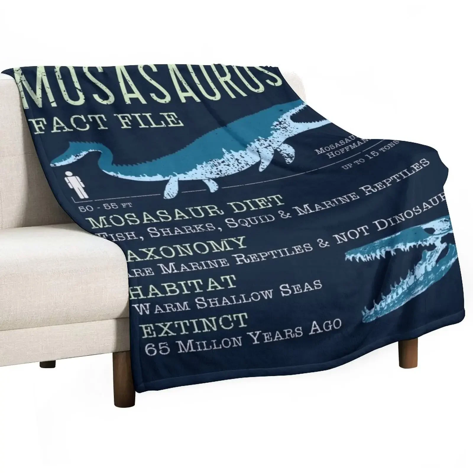 Mosasaurus Facts Throw Blanket funny gift Blankets For Baby Plaid on the sofa Blankets