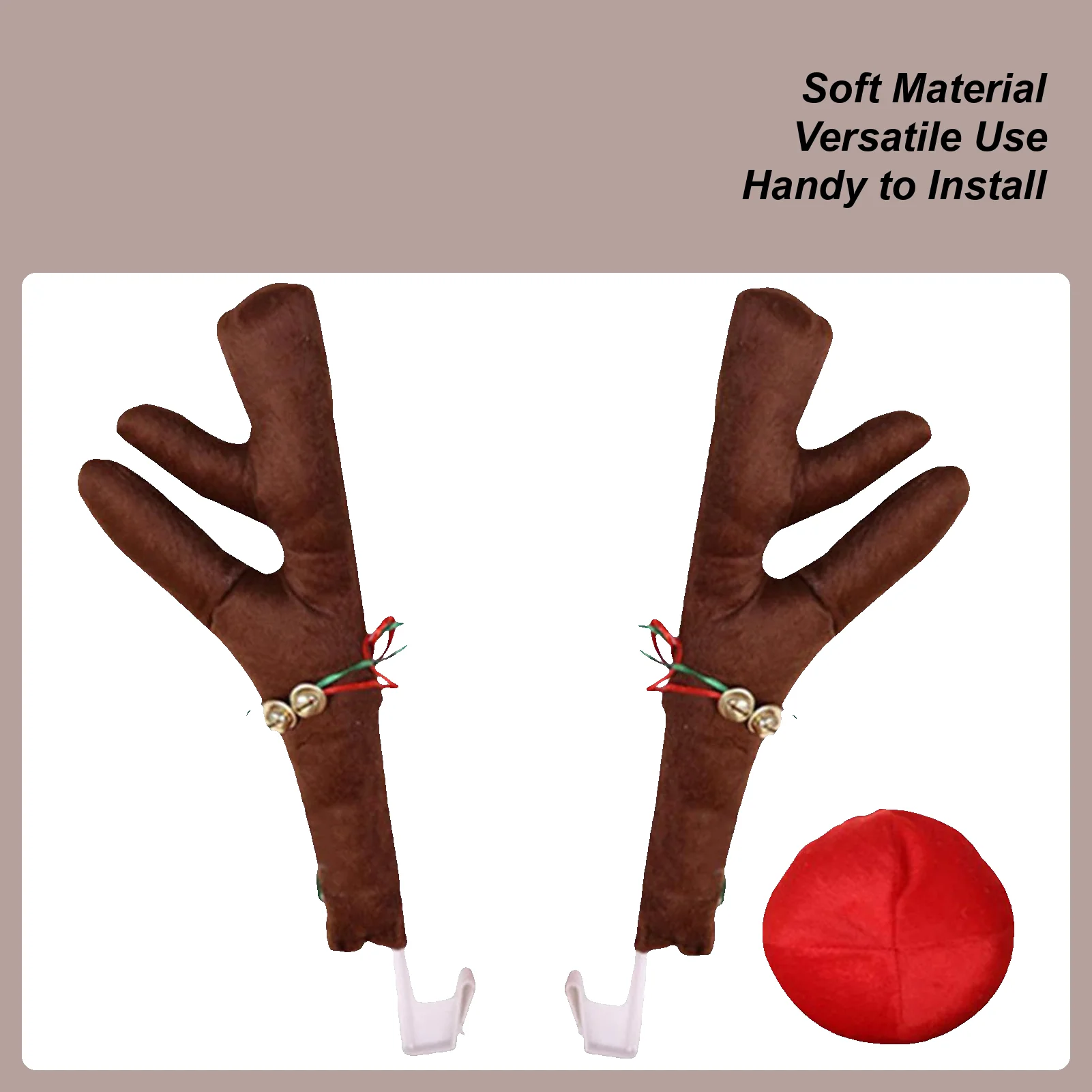 

Автомобильные рога, праздничные автомобильные украшения с оленями, плюшевые рога северного оленя, автомобильный декор для рождественского парадного поля для гольфа, праздничная вечеринка