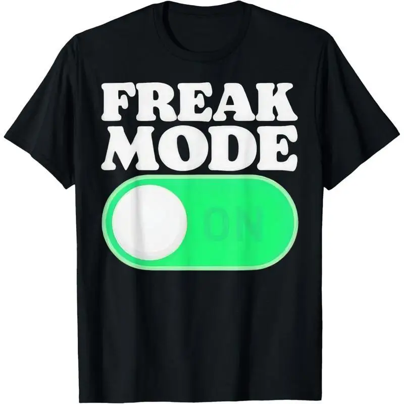 

Freak Mode ON T-Shirt, Men Women Funny Gamer Tee, Casual Cotton Short Sleeve Top, Geek Nerd Saying Humor Gift