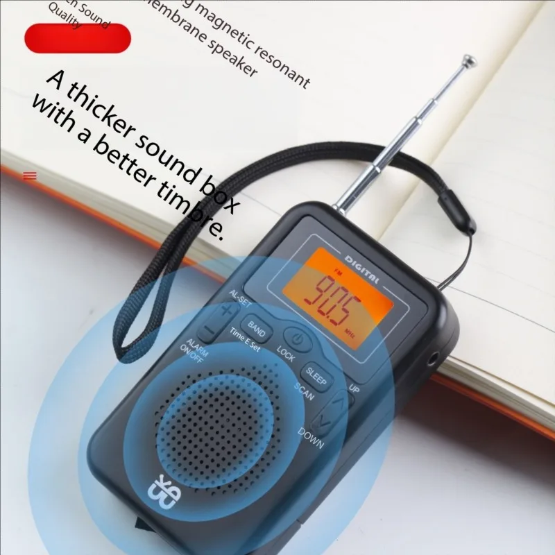

Ручной мини-радио AM FM двухдиапазонный стерео портативный карманный радиоприемник со светодиодным дисплеем динамик будильник карманное радио