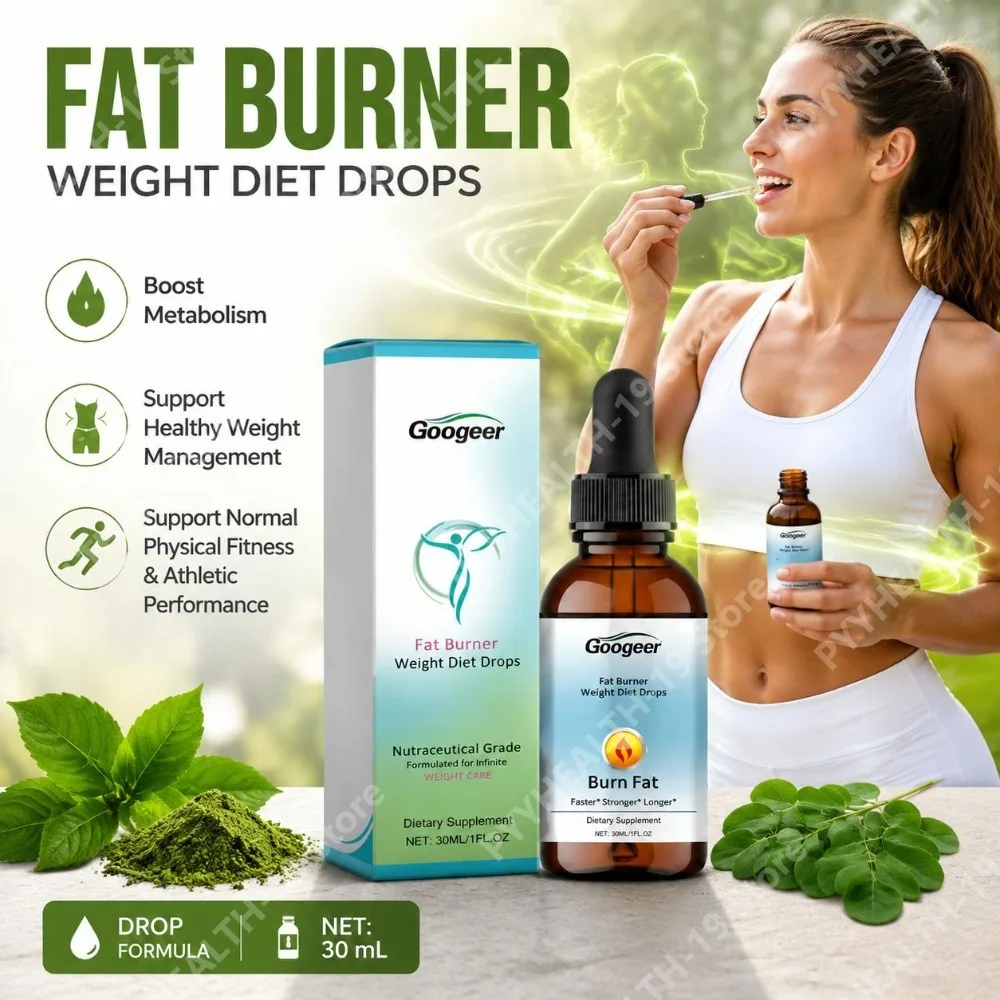 Googeer Fat Burner Weight Diet Drops Green Tea Green Coffee Garcinia For Weight Management Metabolism Fitness Support Adult 30ml
