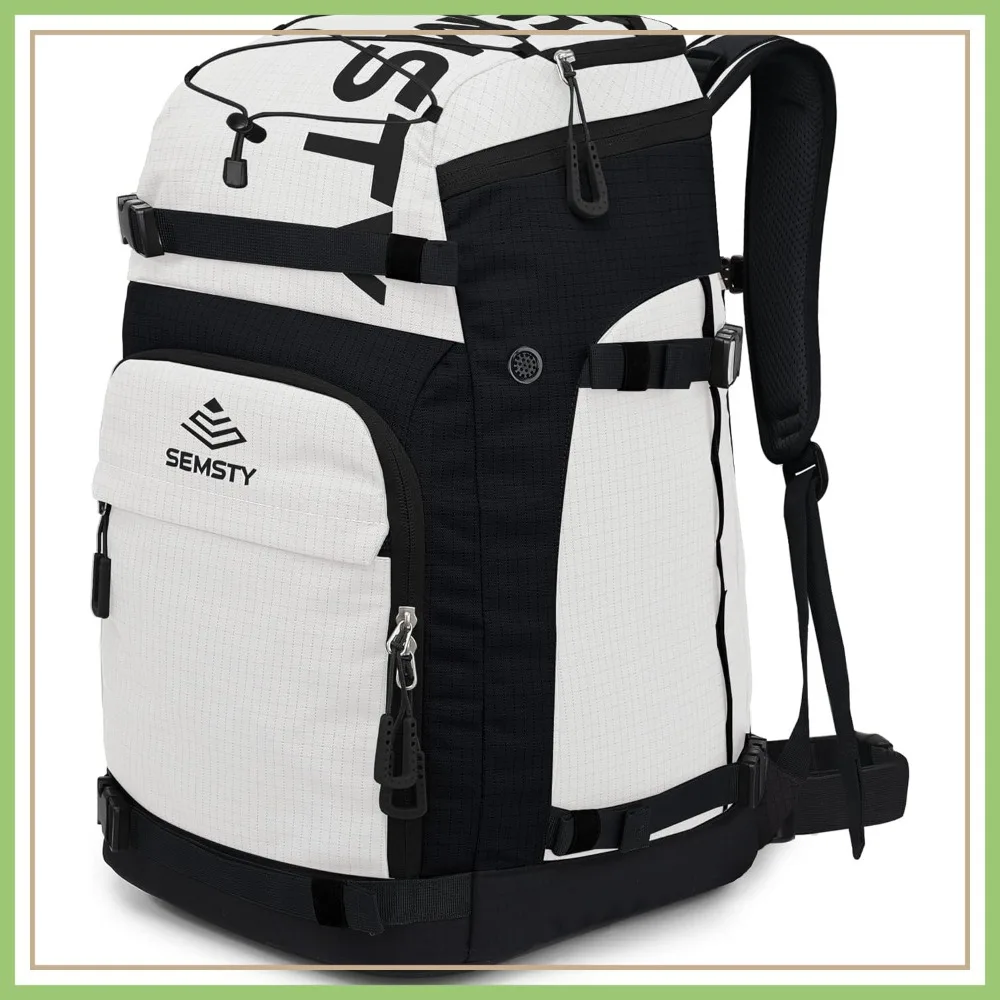 

Waterproof Ski Boot Bag 55L/70L: Travel Backpack for Skis, Snowboard, Helmet & Accessories