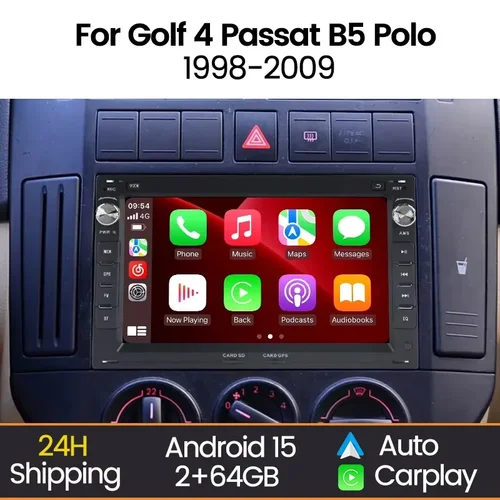 MEKEDE 7 ''2Din inalámbrico Carplay Radio estéreo para coche para VW Passat B5 MK4 MK5 Golf 4 Polo Bora Jetta T5 WIFI RDS BT Android Auto