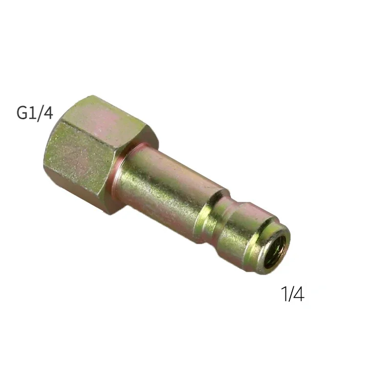 Conector de lavadora de alta pressão Cabeça masculina longa Inserção rápida 1/4 de giro do fio interno, G1/4, Car Wash Gun Acessórios