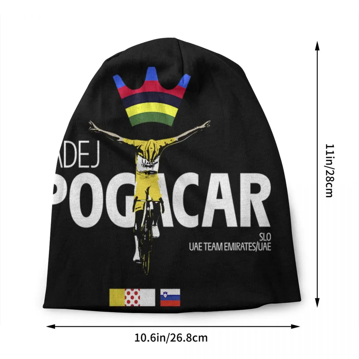 UAE Tadejs Cycling Racer Pogacars Skullies Beanies Caps Men Women Unisex Streetwear Winter Warm Knitting Hat Adult Bonnet Hats