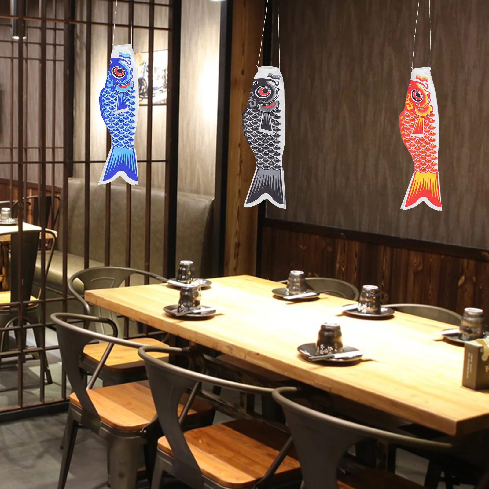 

3Pcs 40cm Japanese Carp Flag Kite Windsock for Garden Outdoor Festivals Decor Carp Flag Banner Japanese Garden Windsock