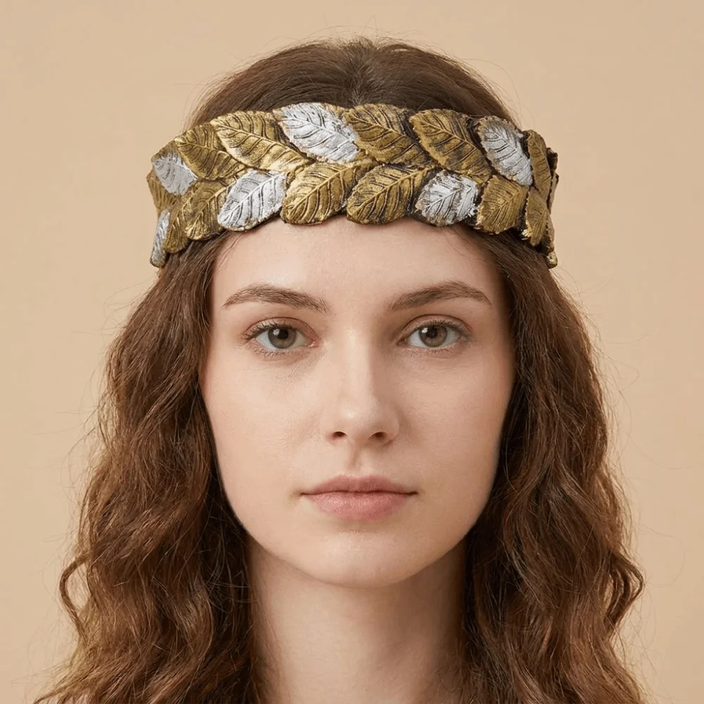 PU Foam Greek Laurel Leaf Headband Comfortable Greek Design Circlet Costume Forest Elf Style God Circlet Cosplay Headwear