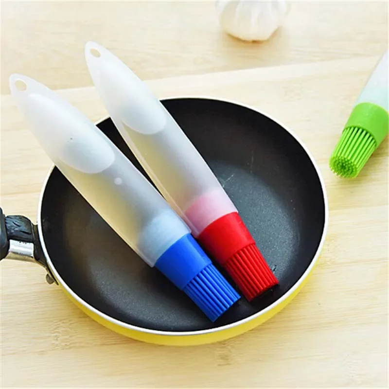 NEW Portable Oil Bottle Barbecue Brush Silicone Kitchen BBQ Cooking Tool Baking Pancake Barbecue Camping Accessories Gadgets