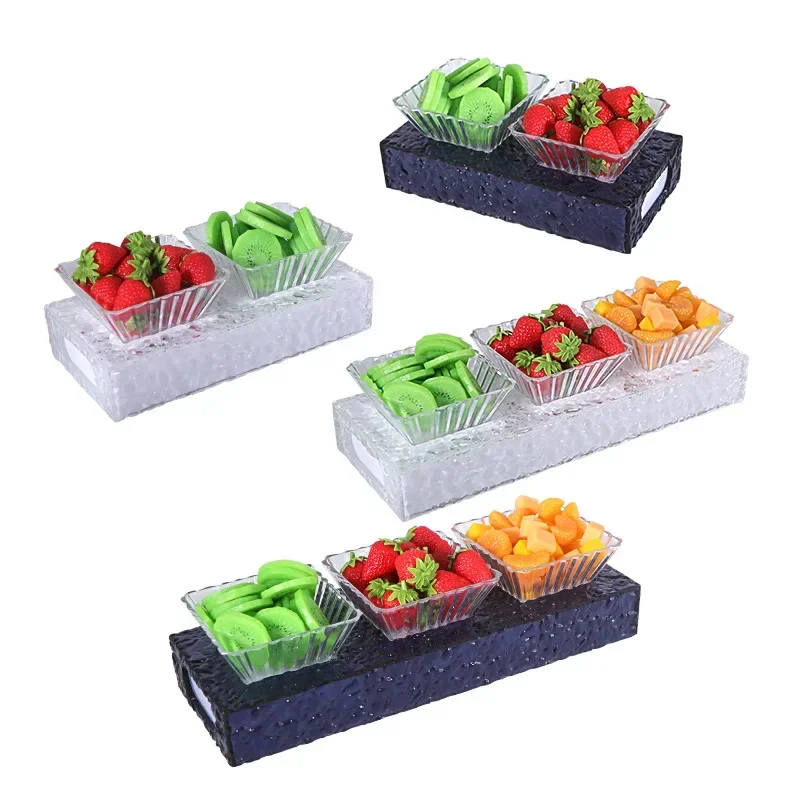 LED bar KTV grid luminous ice pattern frozen fruit snack inventory heart plate dried fruit  platter snack