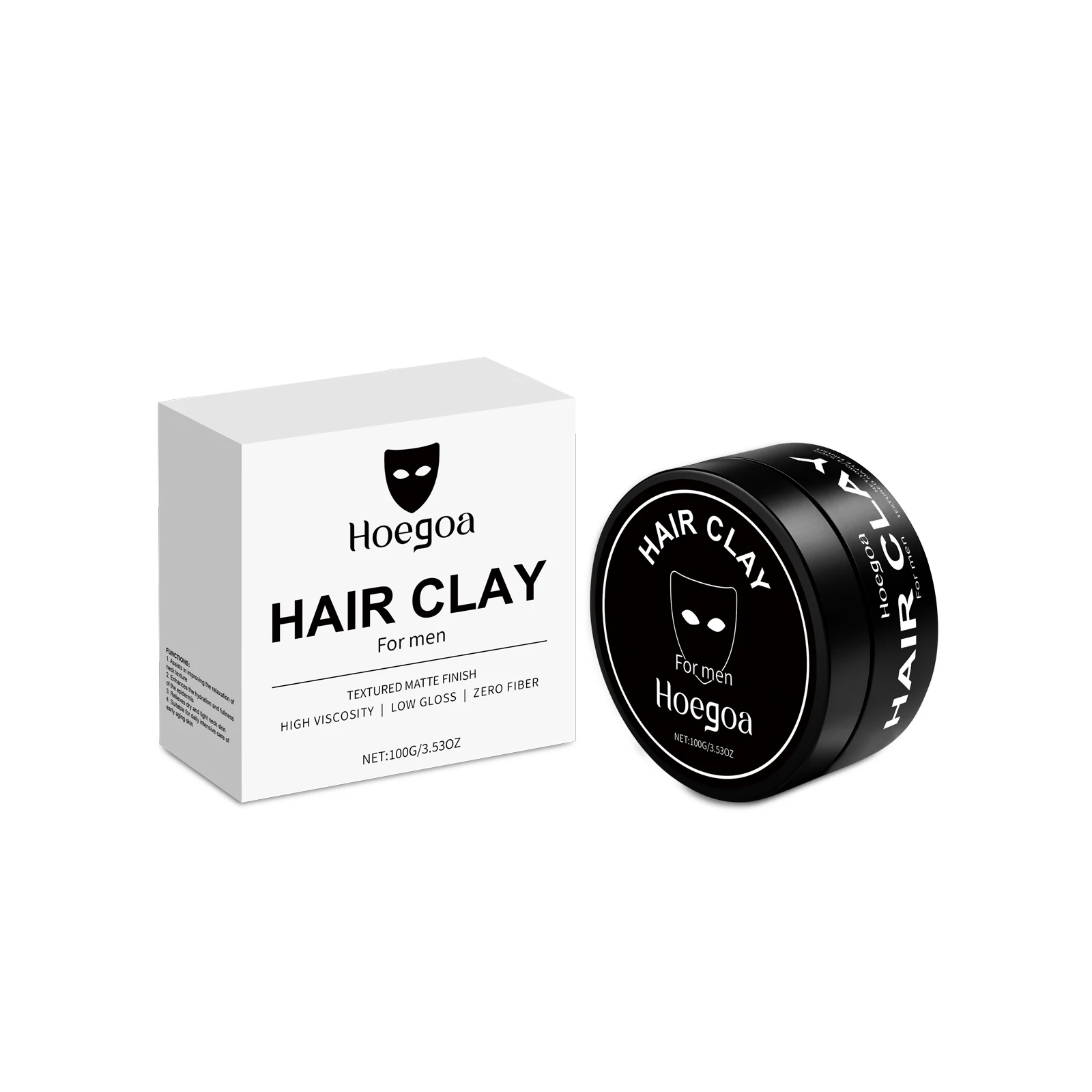 Matte Hair Styling Wax Lasting Hairstyle Fluffy Hair Edge Control Strong Hold On Refreshing Non Greasy Hair Brushed Clay For Men