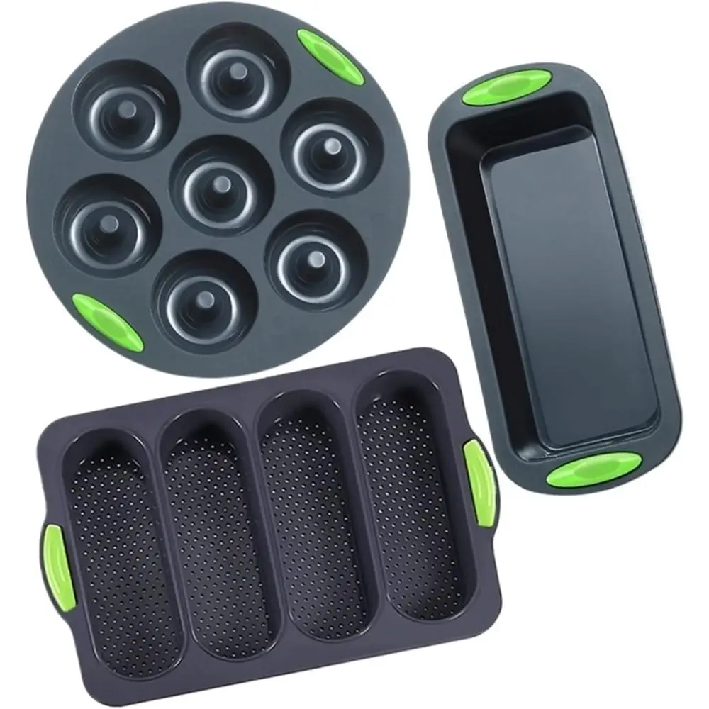 

Набор силиконовых форм для выпечки: 9-дюймовые формы для пончиков и тостов, круглые антипригарные формы для кексов