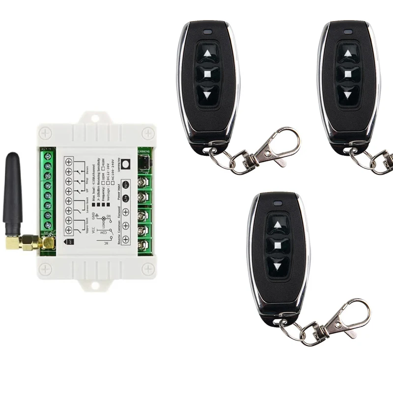 433Mhz RF AC 110V 220V Electric Door/Curtain/Shutters Limit Wireless Radio Remote Control Switch For Forward and Reverse Motors