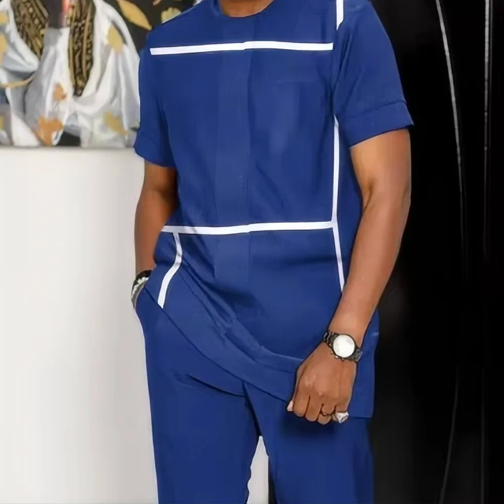 Men's Wear 2025 New Joogers Clothing 3D Printed Pa Summer Fashion Men's Sportswear Short Sleeved T-shirt+pants Two-piece Set