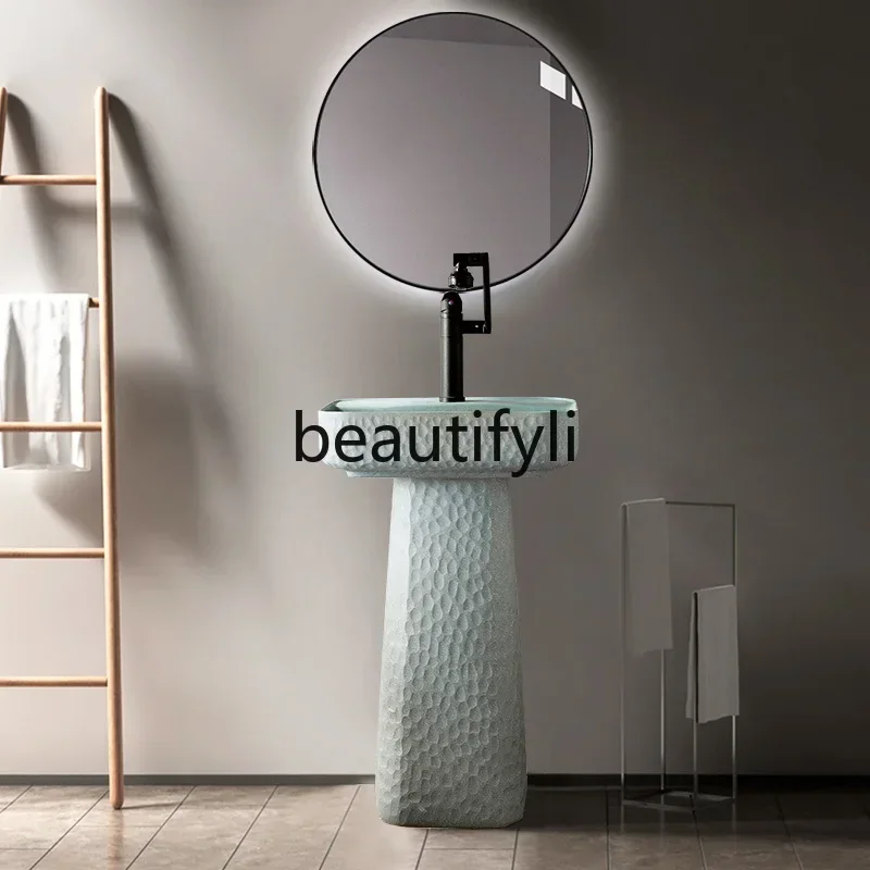 

ss8350 ss 25Outdoor washbasin courtyard, column washbasin, integrated floor washbasin table