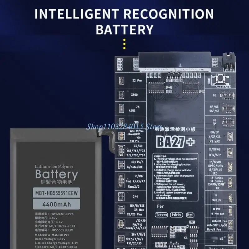 R6FF Battery Activation Panel for Smartphones Automatic Detection Protections