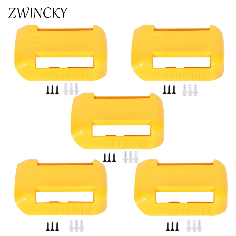 1/3/5 Chiếc Pin Cho Dewalt 18V 20V Treo Tường Pin Dock Giá Đỡ dewalt Dụng Cụ 18V-60V Lưu Trữ Giá Đỡ Màu Vàng