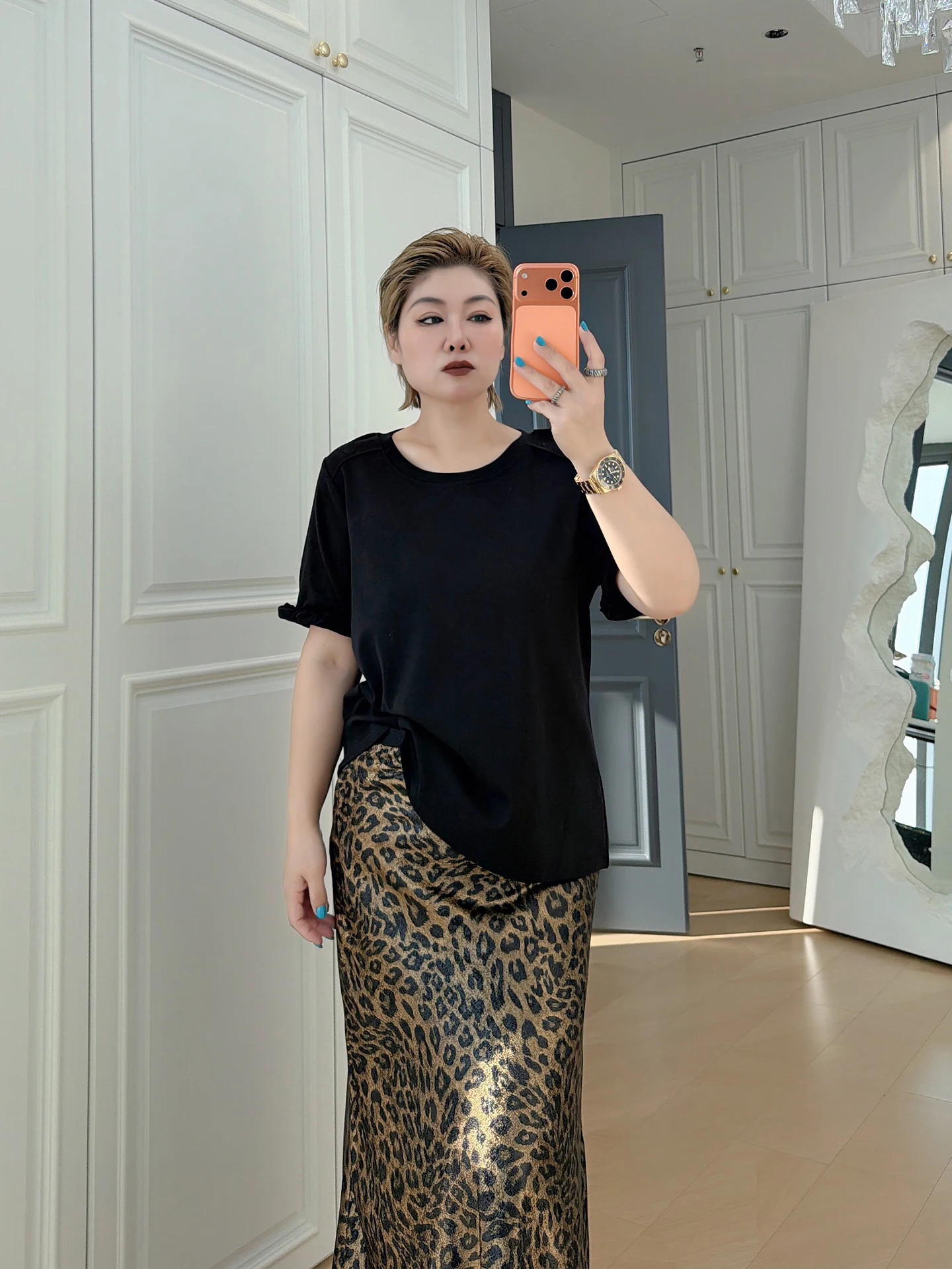 

plus Size Women's Casual Style Short Sleeve T-Shirt Loose Fit Color Base Layer Top Trendy Spring Summer Cotton Blend