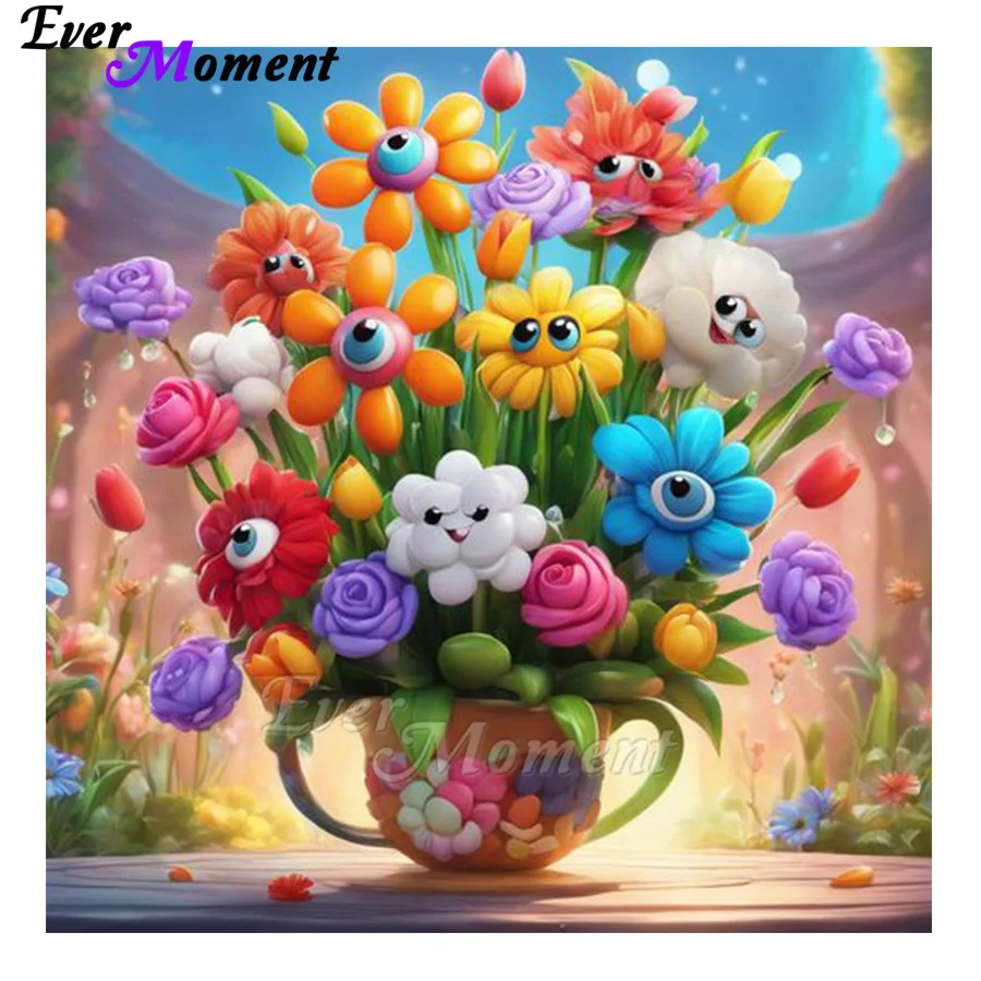 

Ever Moment красочный букет роз в вазе DIY мозаика искусство AB сказочная пыль дрель пейзажные фотографии подарок ручной работы ASF3015