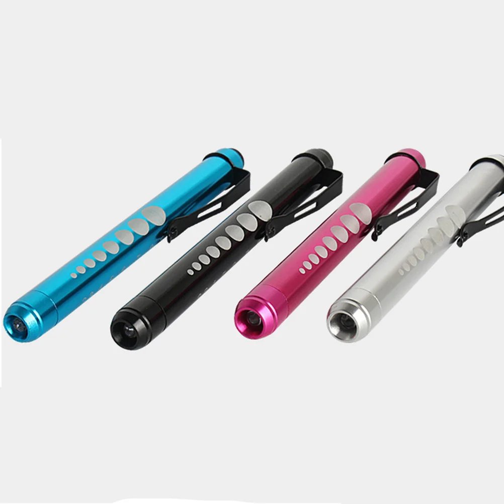 

1Pcs LED Medical Pen Light Alloy Compact Design for Doctor Nurse Pupillary Ear Exam Silver