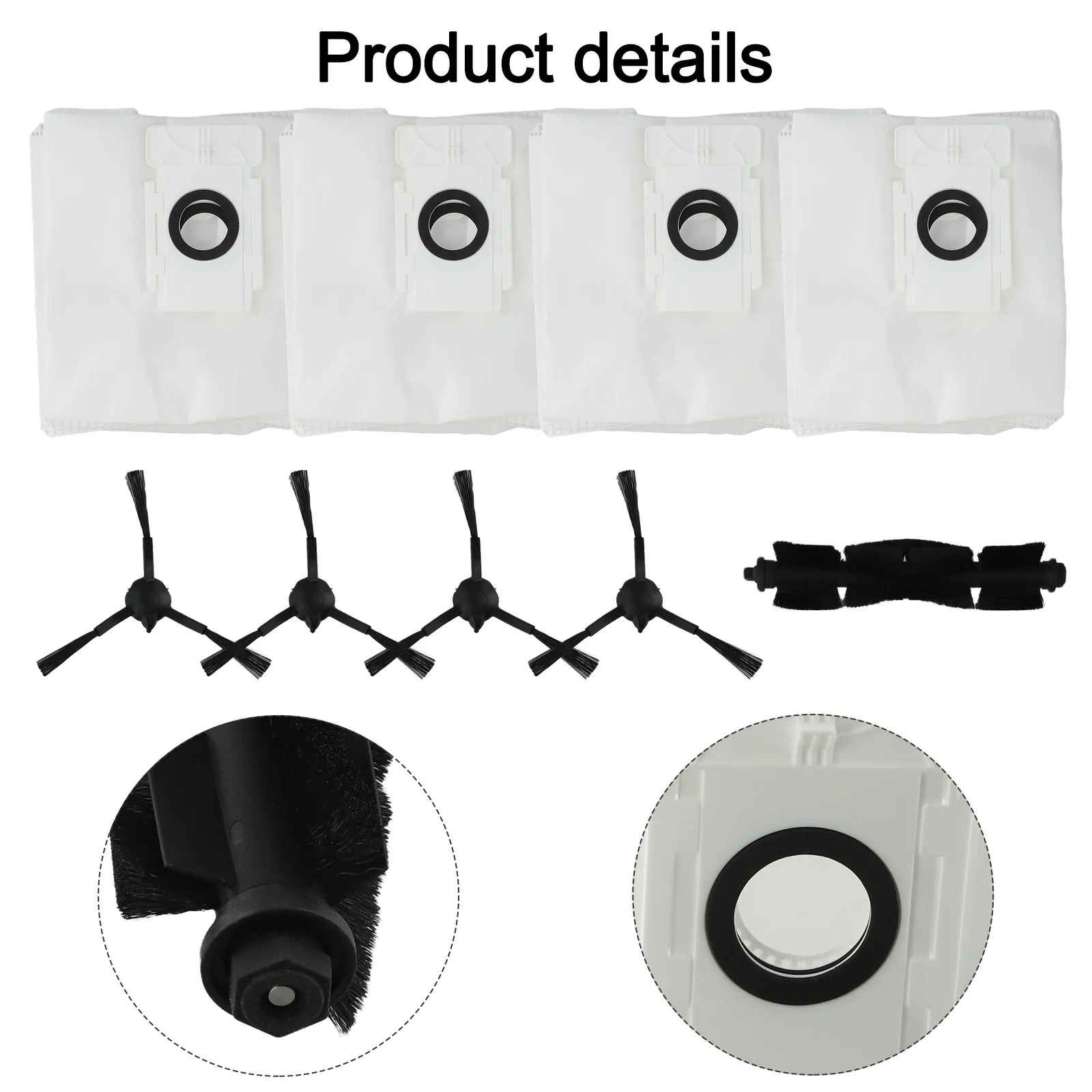 Main Side Brush and Dust Bag for Verefa L11 Pro Optimize Your Robot Vacuum's for Cleaning Efficiency with This Essential Kit
