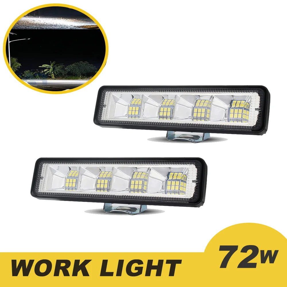 

New 24LED 72W Work Light Bar 9-30V Flood Lamp Driving Fog Offroad LED Work Car Light For Ford Toyota Truck Car SUV 4WD Led Beams