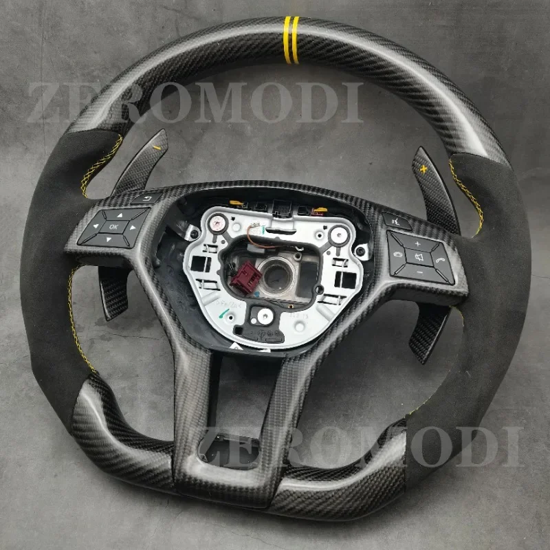 For Mercedes Benz E350 CLS550 C300 AMG Carbon Steering Wheel W212 W218 W204 W207 2009-2016