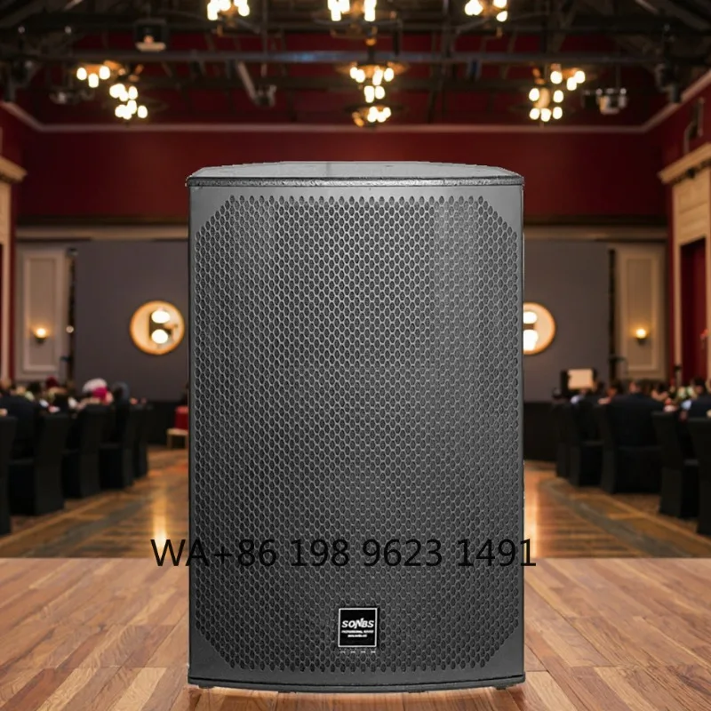 15 Inch 2-Way Active DJ Speaker 8Ohm Neodymium Magnet Professional Audio System Wall Mount for Concert Stage Live Performance