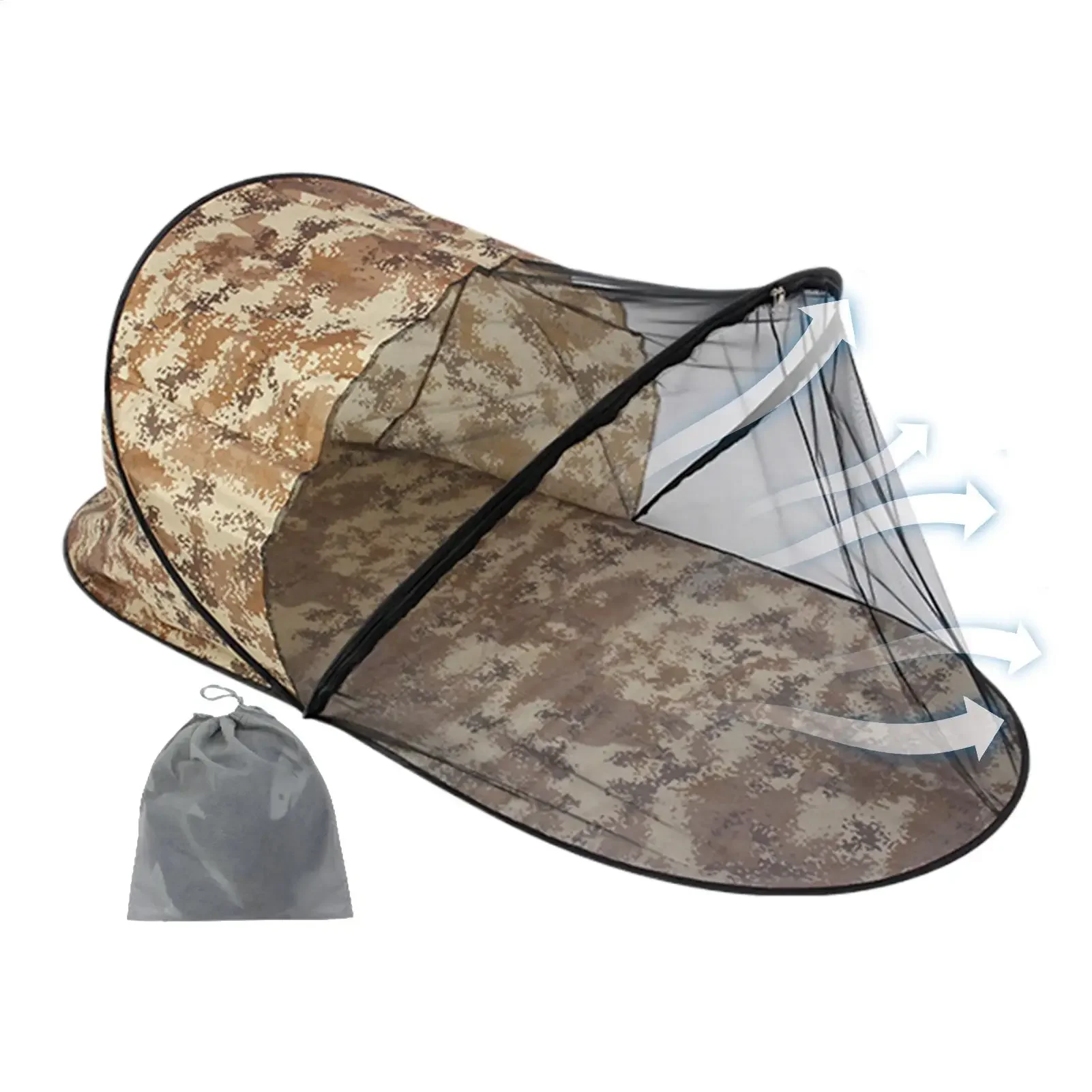 Camping Tent Folding Quick-Opening Portable Breathable Tent Anti-biting Patio Netting For Indoor Outdoor Garden Yard Backyard