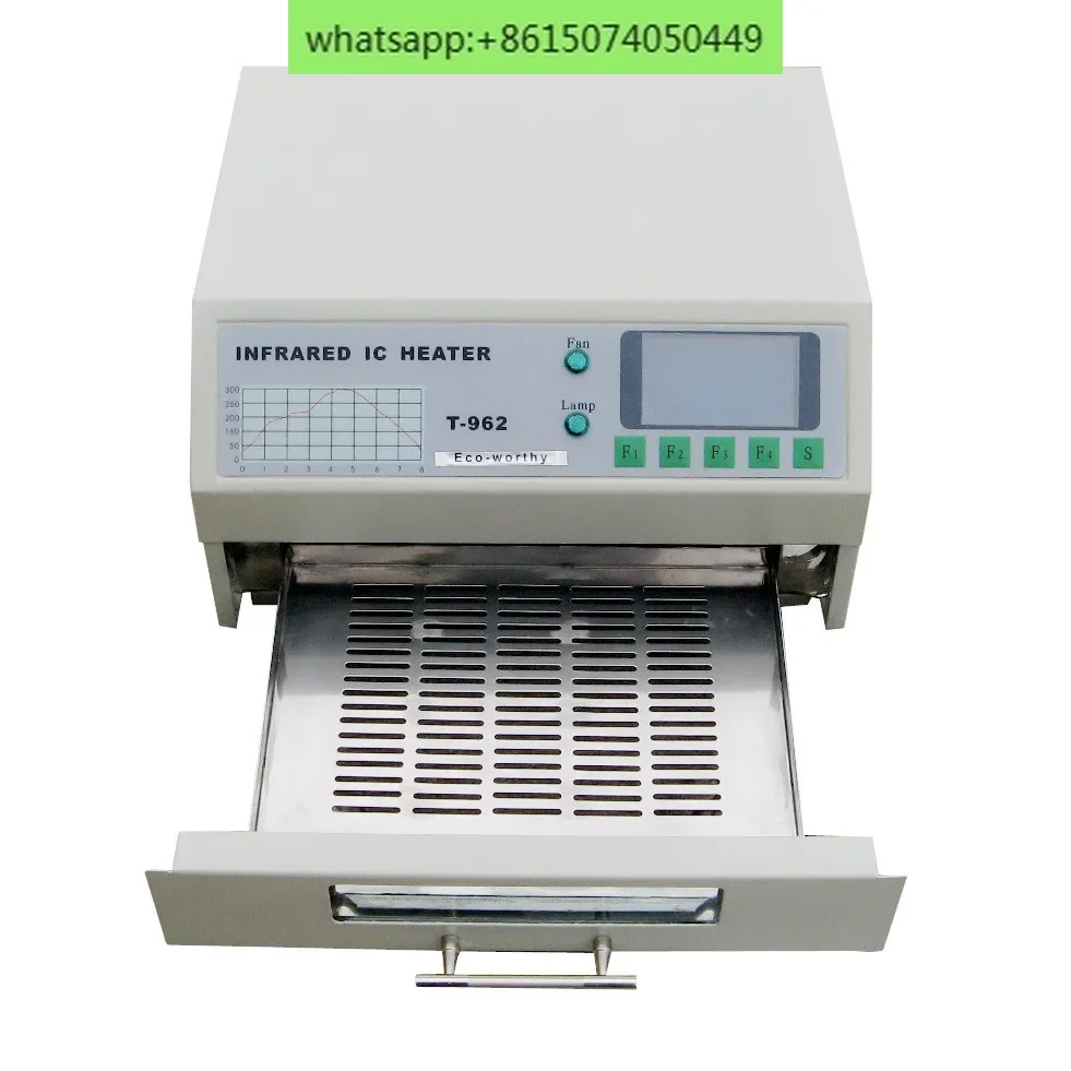 220V T-962 800W 180 x 235mm Desktop Reflow Oven Infrared IC Heater Soldering Machine for BGA SMD SMT Rework