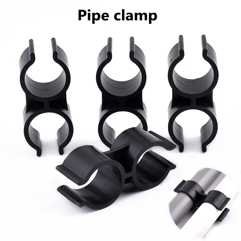 3~20PCS 20mm 25mm Type H PVC Pipe Clamps Aquarium Fish Tank Fitting Agricultural Irrigation Water Pipe Support Double U Type